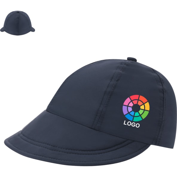 Gorra publicitaria 6 paneles de poliéster y amplia visera