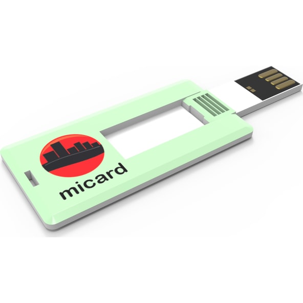 Mini tarjeta USB personalizada a todo color para publicidad (mín. 100)