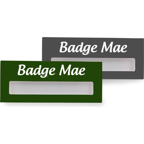 Placa identificativa magnética a todo color (forma rectangular)