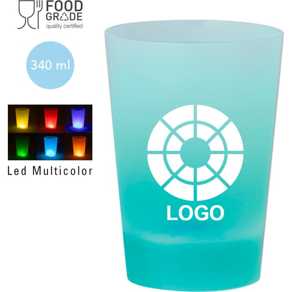 Vaso personalizado con luces LED multicolor (340 ml)