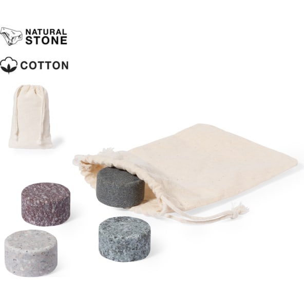 Set de cubitos de granito reutilizables para merchandising