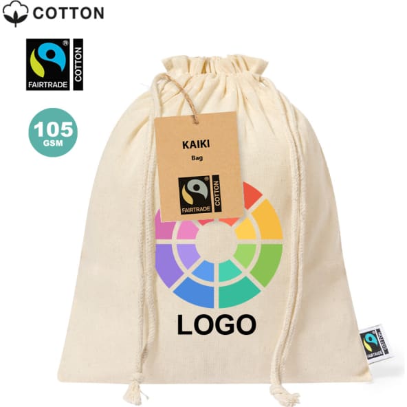 Bolsa personalizada 100% algodón de Comercio Justo 25x30