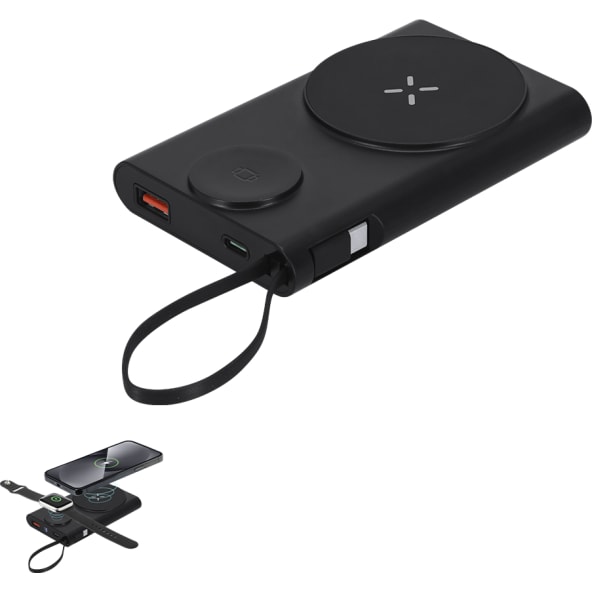 Powerbank ABS reciclado con fijación magnética (10000 mAh)