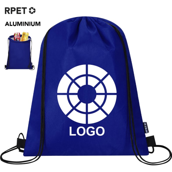 Mochila nevera de poliéster RPET y aluminio publicitaria (4 L)
