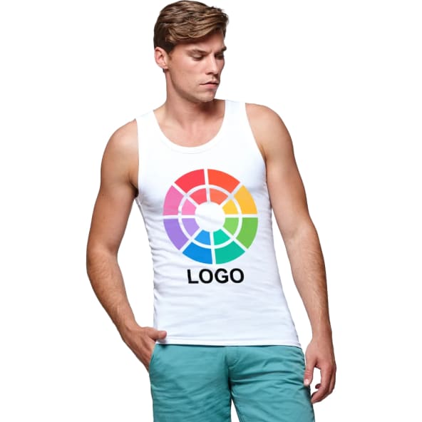 Camiseta de tirantes publicitaria semientallada de hombre Texas Roly