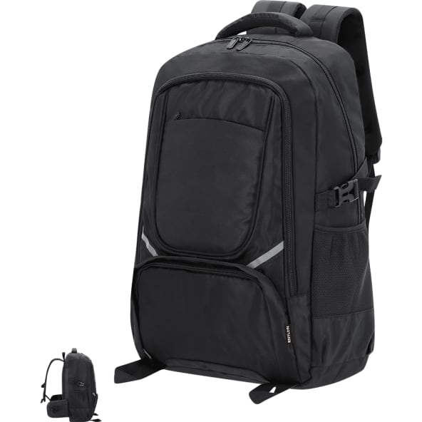 Mochila nylon reciclado 420d portátil 15' acabados acolchados