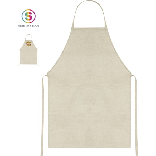 Delantal personalizado ajustable poliéster para sublimación Zyriel