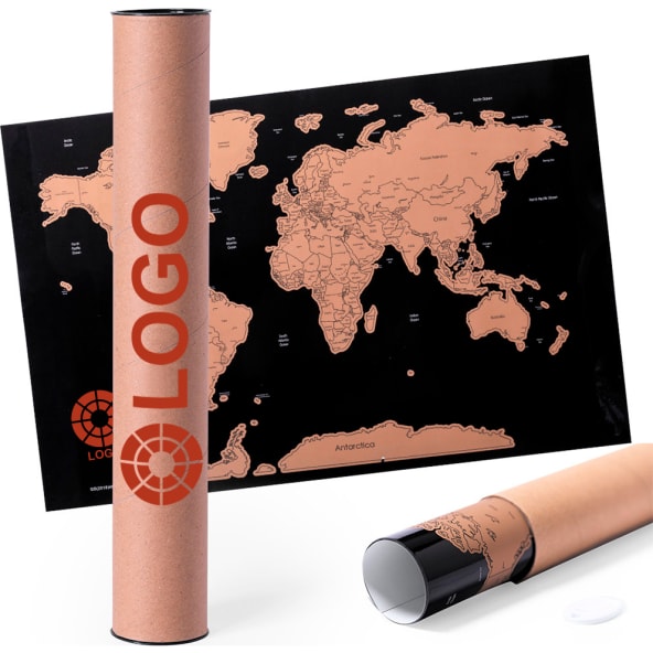 Mapa para rascar los países visitados personalizado