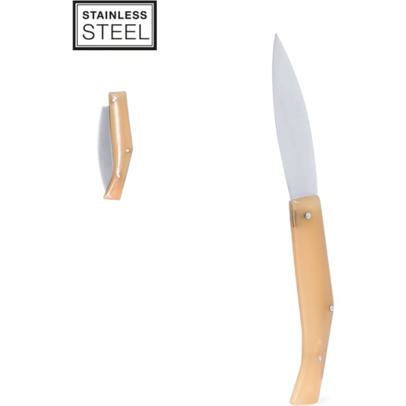 Navaja personalizada de acero inox con mango ergonómico ABS