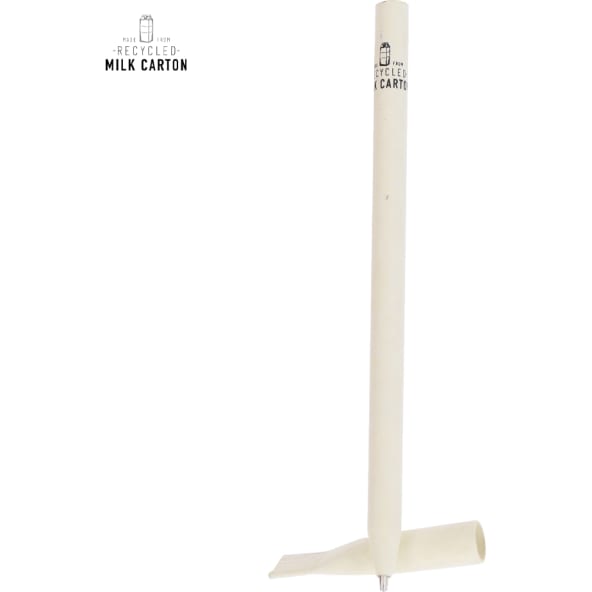 Bolígrafo personalizado de cartones de leche reciclados cierre capucha