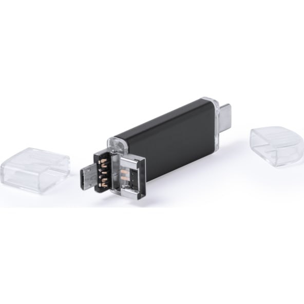 Memoria USB OTG con conexión USB-A, MicroUSB, USB-C (mín. 100)
