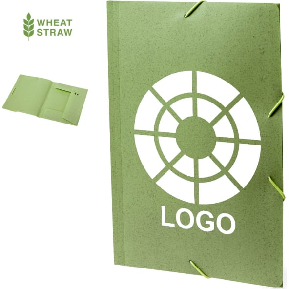 Carpeta personalizada de caña de trigo flexible y ecológica