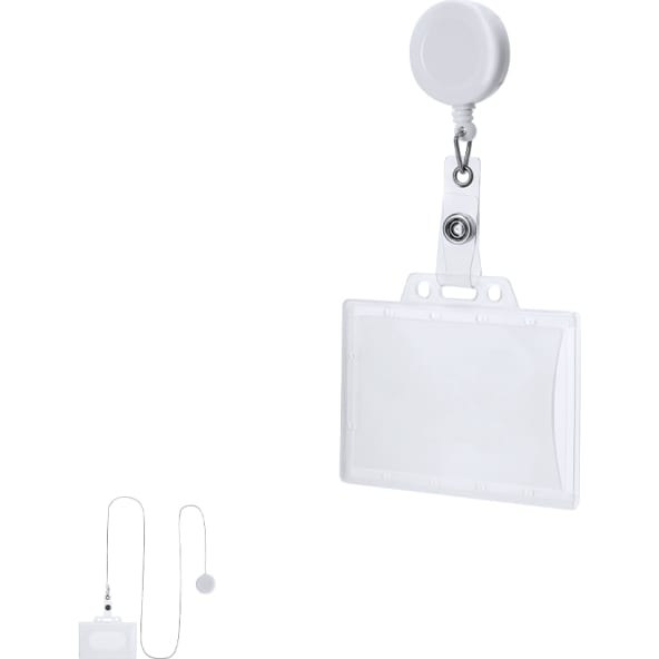 Identificador extensible transparente con lanyard personalizado 