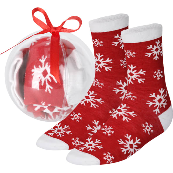 Calcetines navideños poliéster con bola personalizados Scrubit