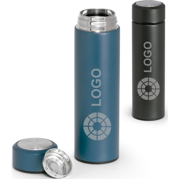 Termo personalizado de acero inox. con infusor de té (470 ml)