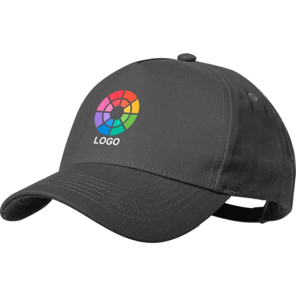 Gorra personalizada de algodón orgánico 5 paneles y cierre de hebilla