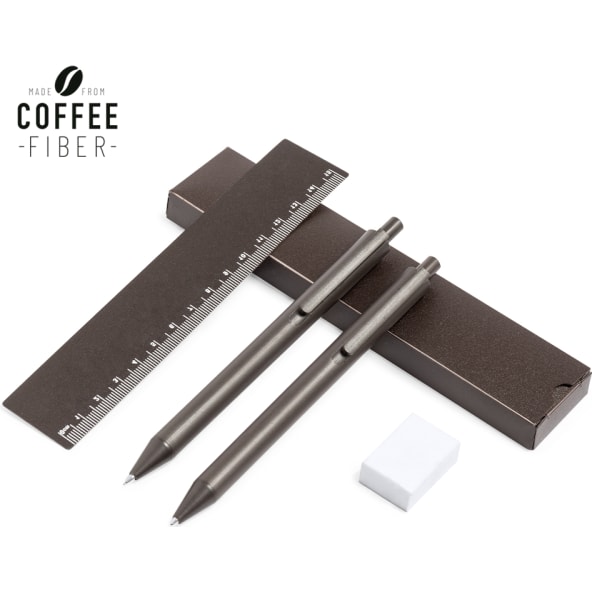 Set personalizado de escritura en fibra de café sostenible