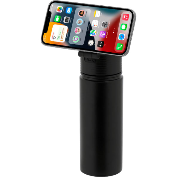 Bidón térmico personalizado acero inox con altavoz bluetooth (500 ml)