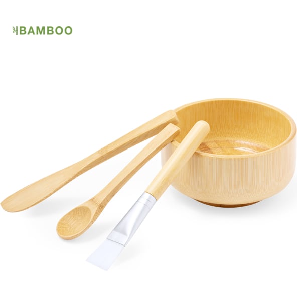 Set mascarilla bambú completo personalizado 4 accesorios