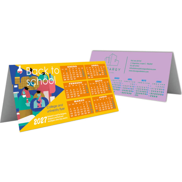 Calendario de mesa 2027 personalizado de PVC