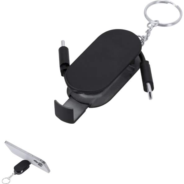 Llavero cable USB-C y soporte retráctil (60w)