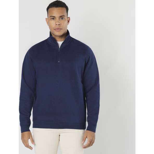 Sudadera unisex en felpa perchada con media cremallera Galaxy 280