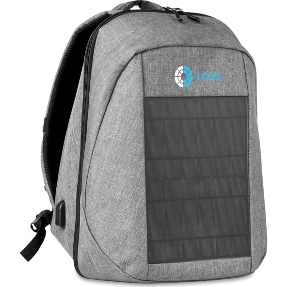 Mochila con carga solar 13' y puerto USB
