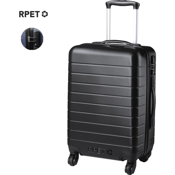 Trolley personalizado RPET resistente a golpes con cierre de seguridad