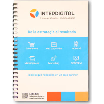 Libreta personalizada a medida en portada, contraportada e interior