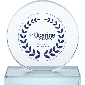 Trofeo de cristal circular