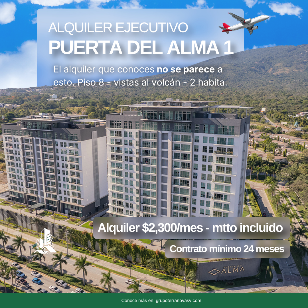 Apartamento de Lujo en Alquiler | Torre 1 Puerta del Alma · San Benito, El Salvador
