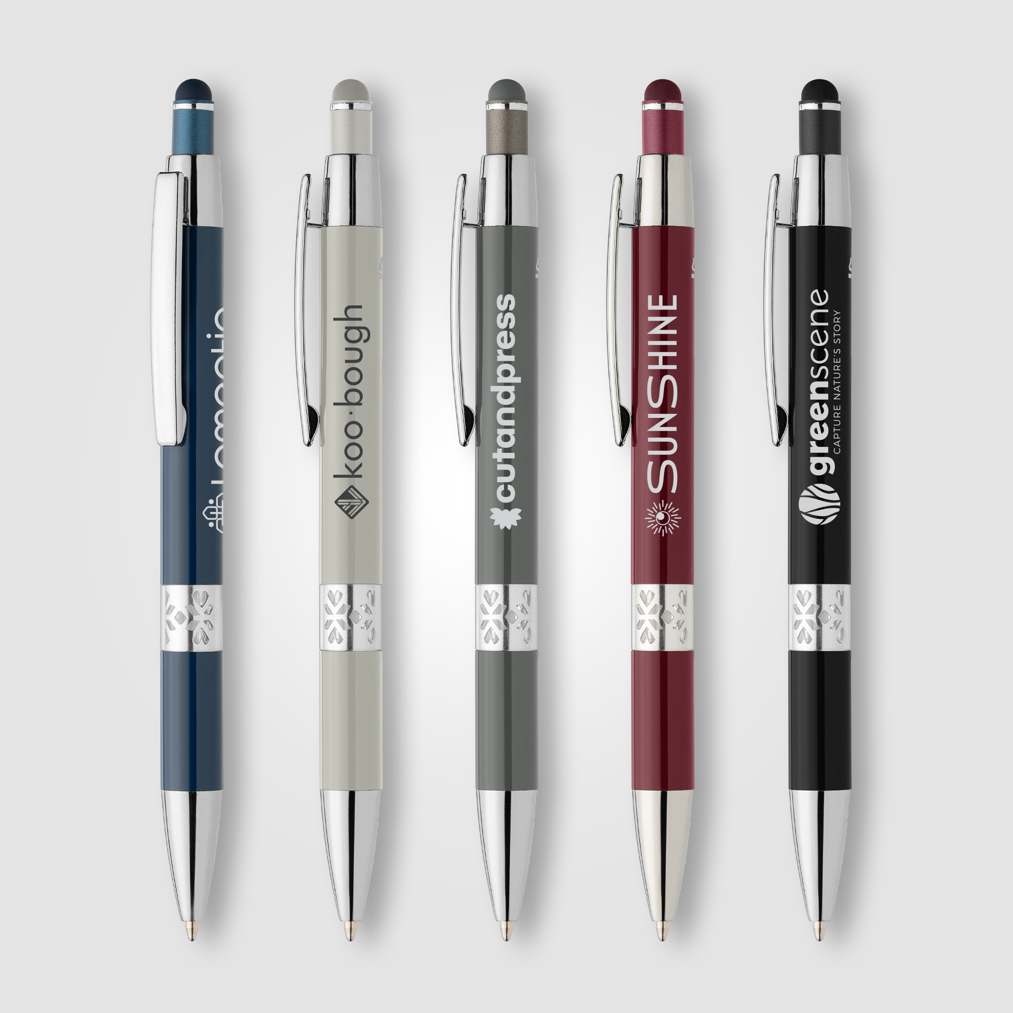 Adorn Recycled Aluminium Chrome Trim Stylus Pen