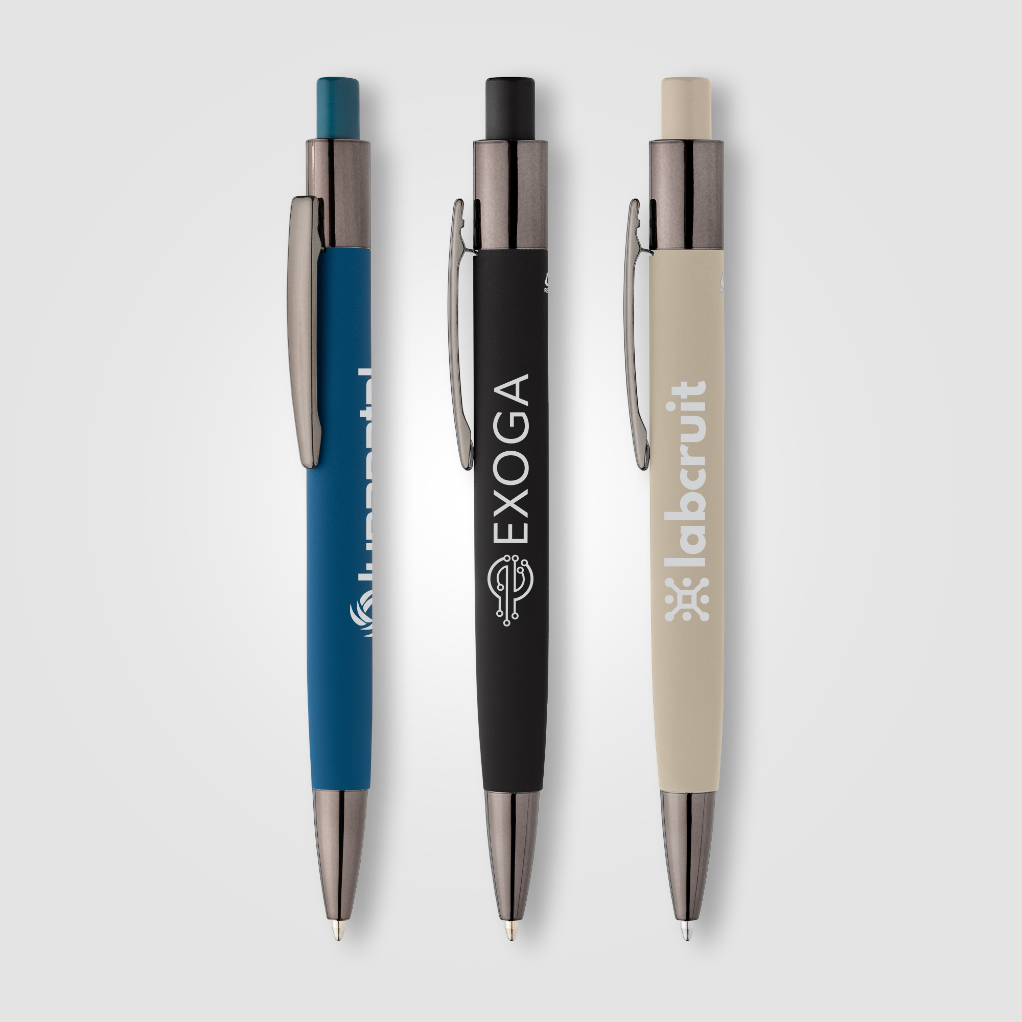 Malmö Recycled Aluminium Soft Touch Barrel Pen