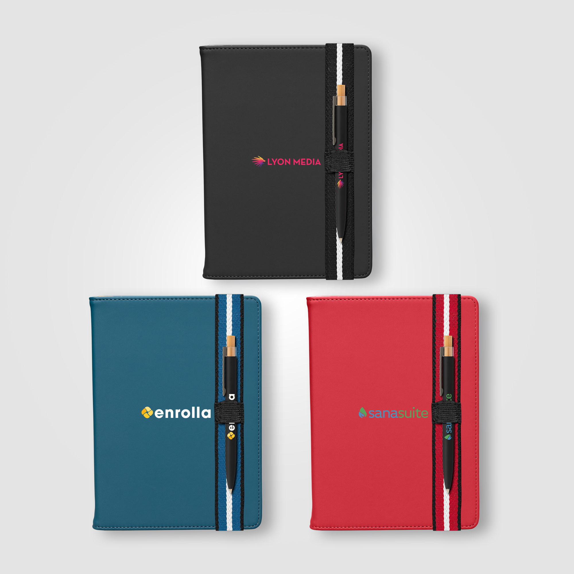 Newport Recycled Chevron Refillable Journal Pen Set - A5