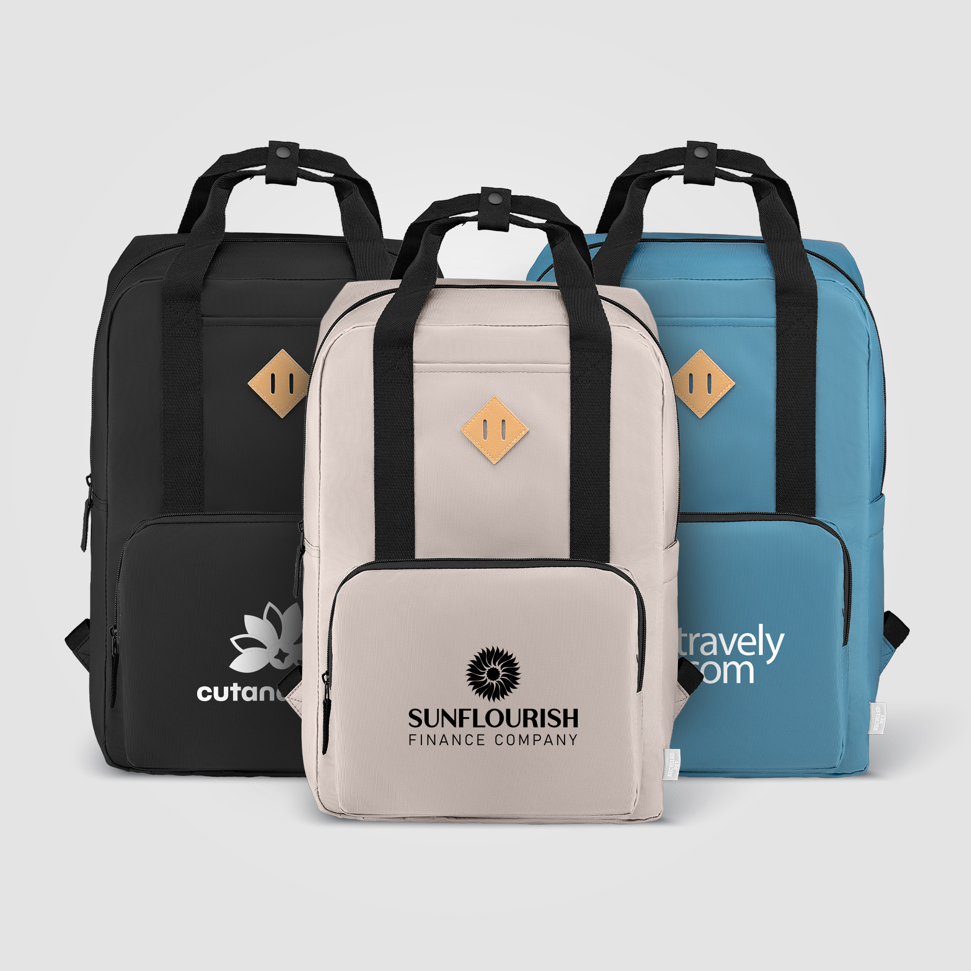 Majesty 300D rPET 38 cm Laptop Adjustable Strap Backpack - 16L