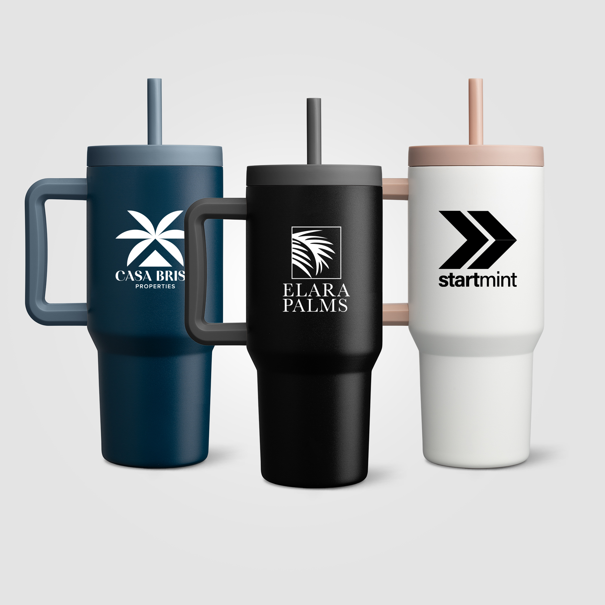 Grosche Aspen Stainless Steel Triple-Wall Insulated Straw Mug – 945 ml