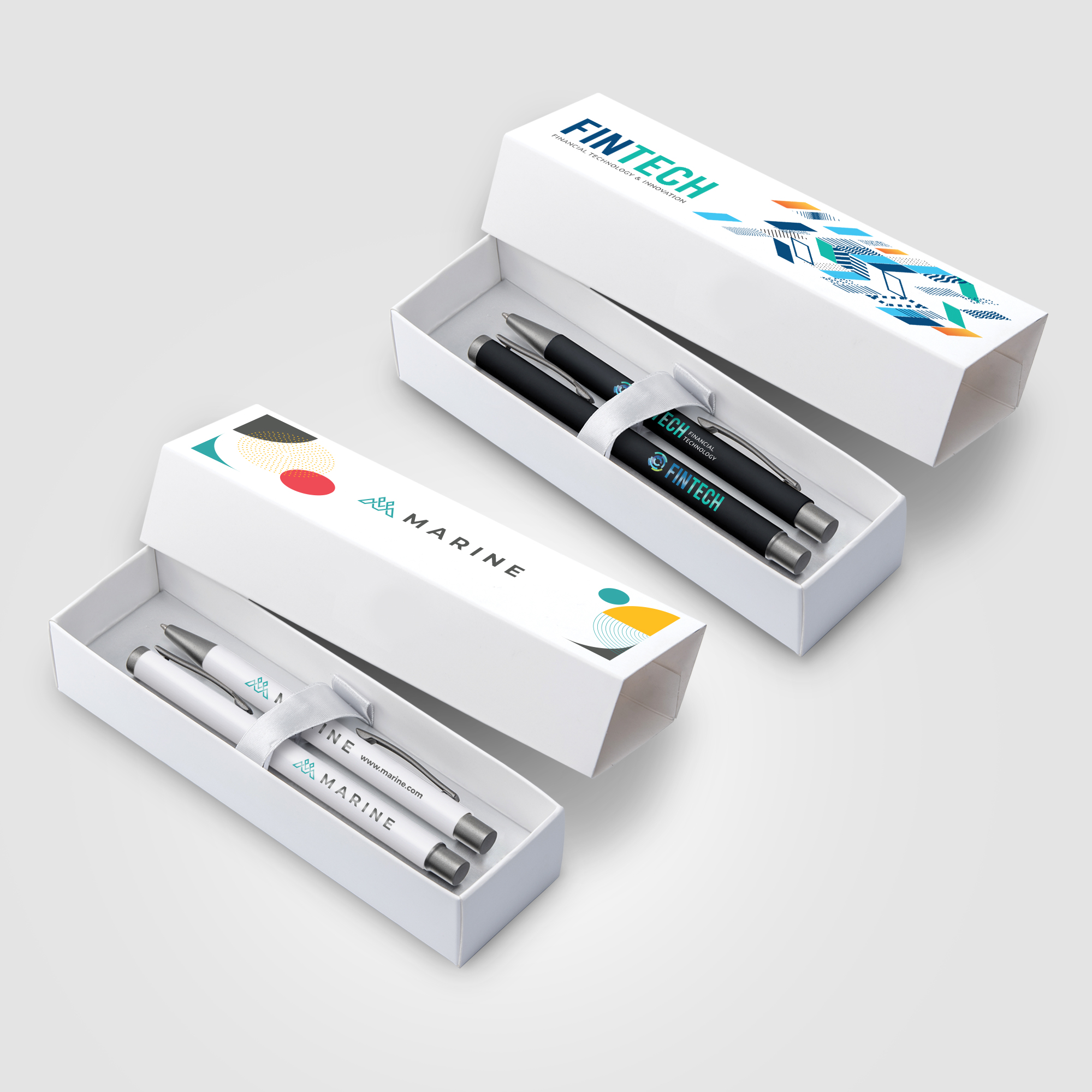 Bowie Softy Ballpoint & Rollerball Gift Set on Pens and Box