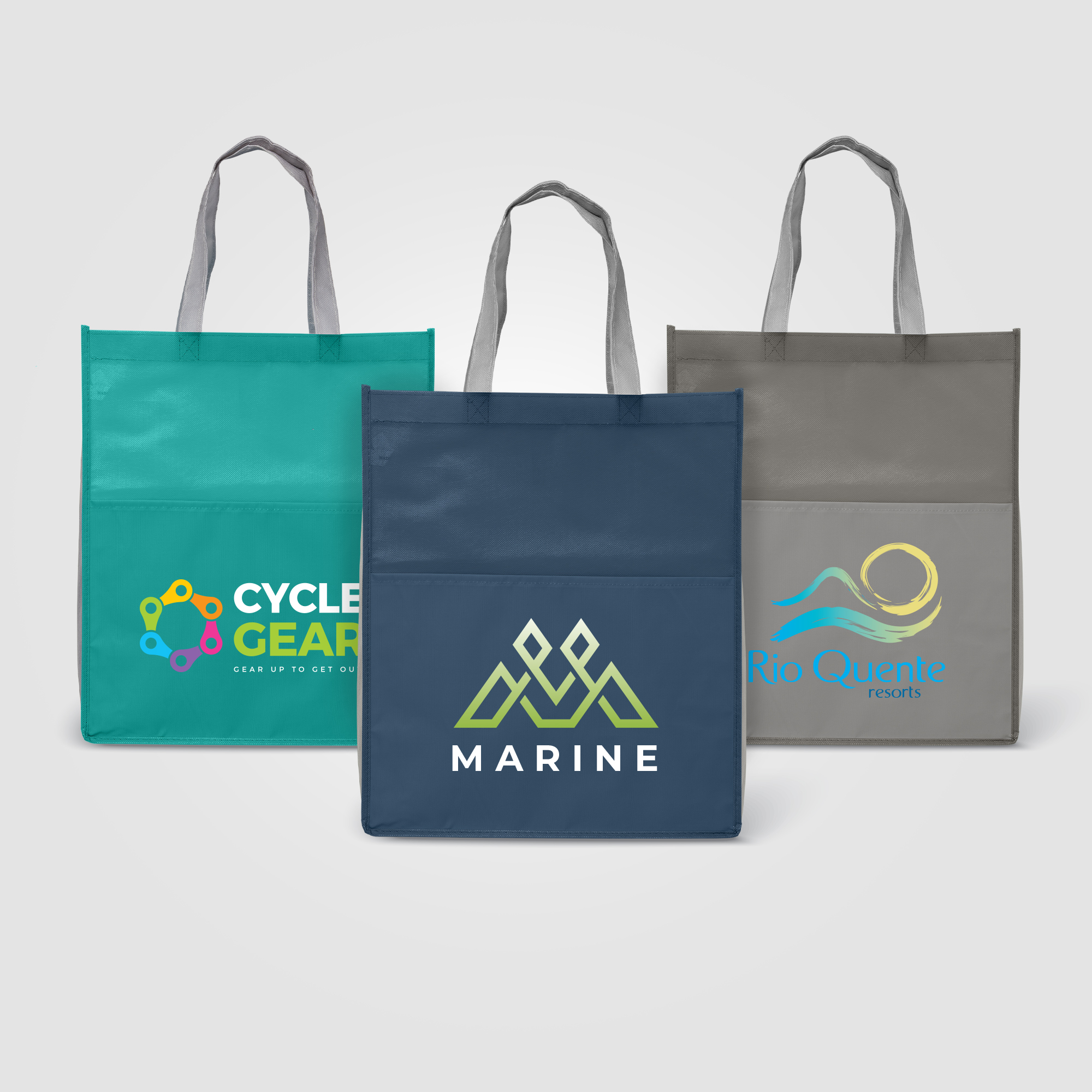 Rome RPET - Recycled Non-Woven Tote with 210D RPET Pocket 8