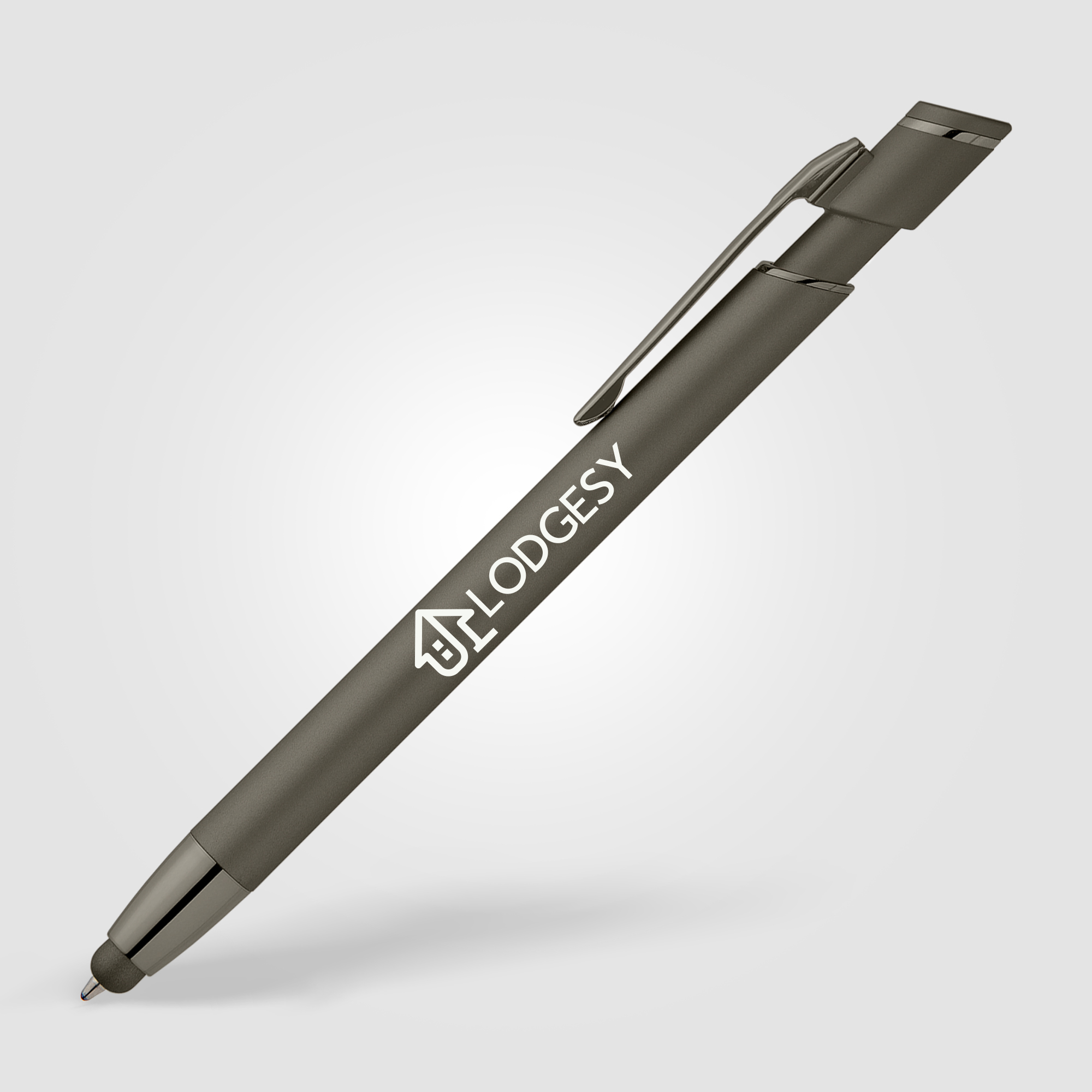 Pacific Softy Monochrome Metallic Pen w/ Stylus 6