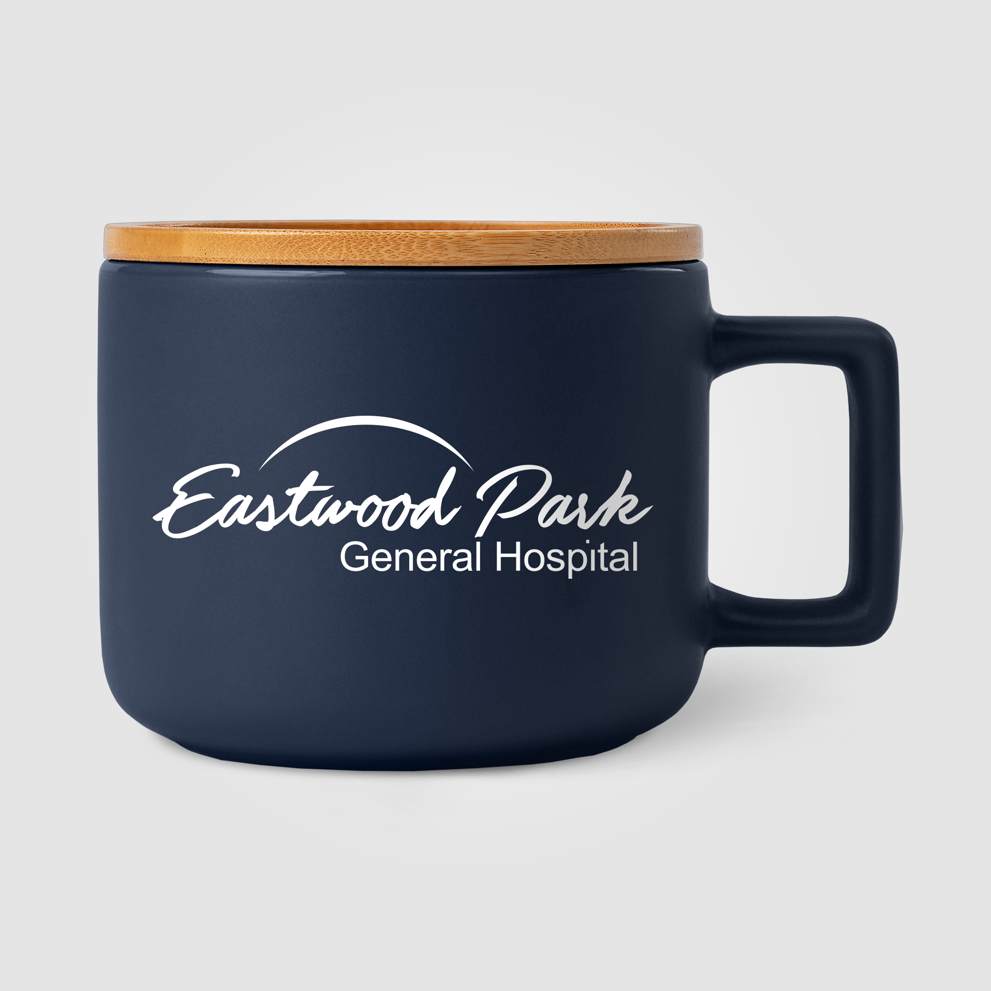Café Virtuoso -  12 oz. Ceramic Mug with Bamboo Lid, custom mug with logo imprint 9
