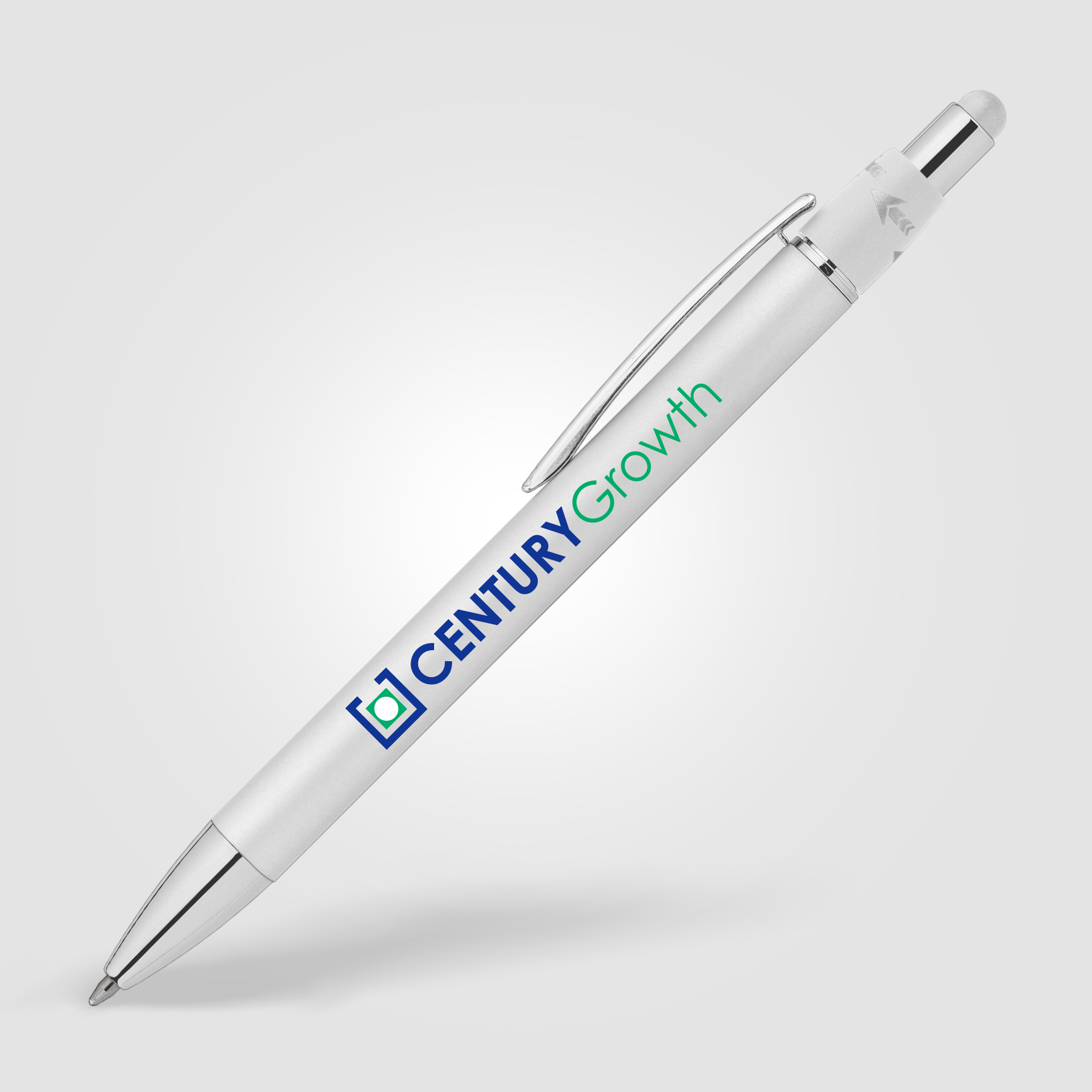 Orbit Spinner Chrome Metal Pen w/ Stylus 6