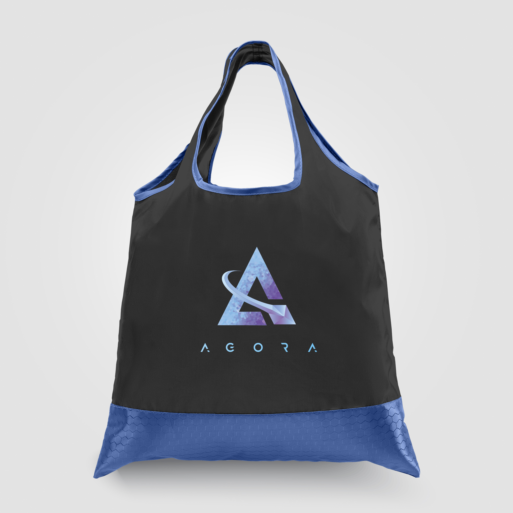 Zurich - Foldaway Shopping Tote Bag - 210D Polyester, 420D RipStop Trim 1