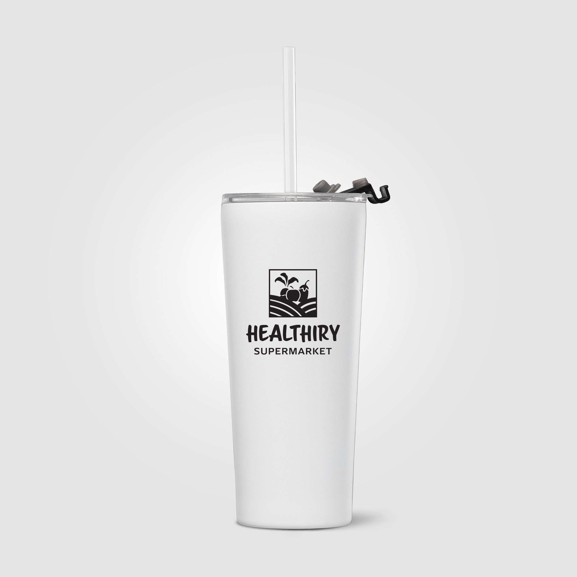 Excalibur - 21 oz. Double-Wall Stainless Tumbler with Straw​​ 37