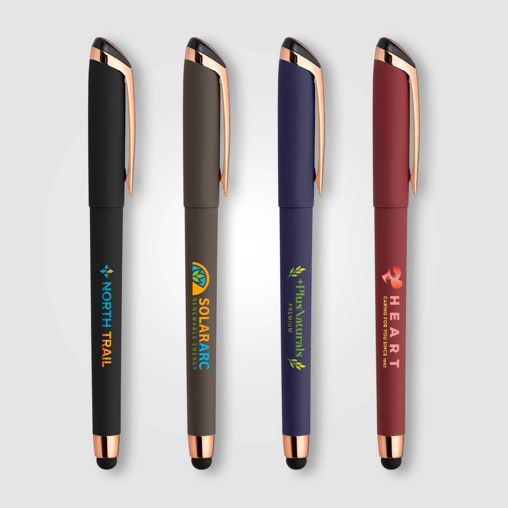 Gazelle Gel Softy Rose Gold Pen w/ Stylus