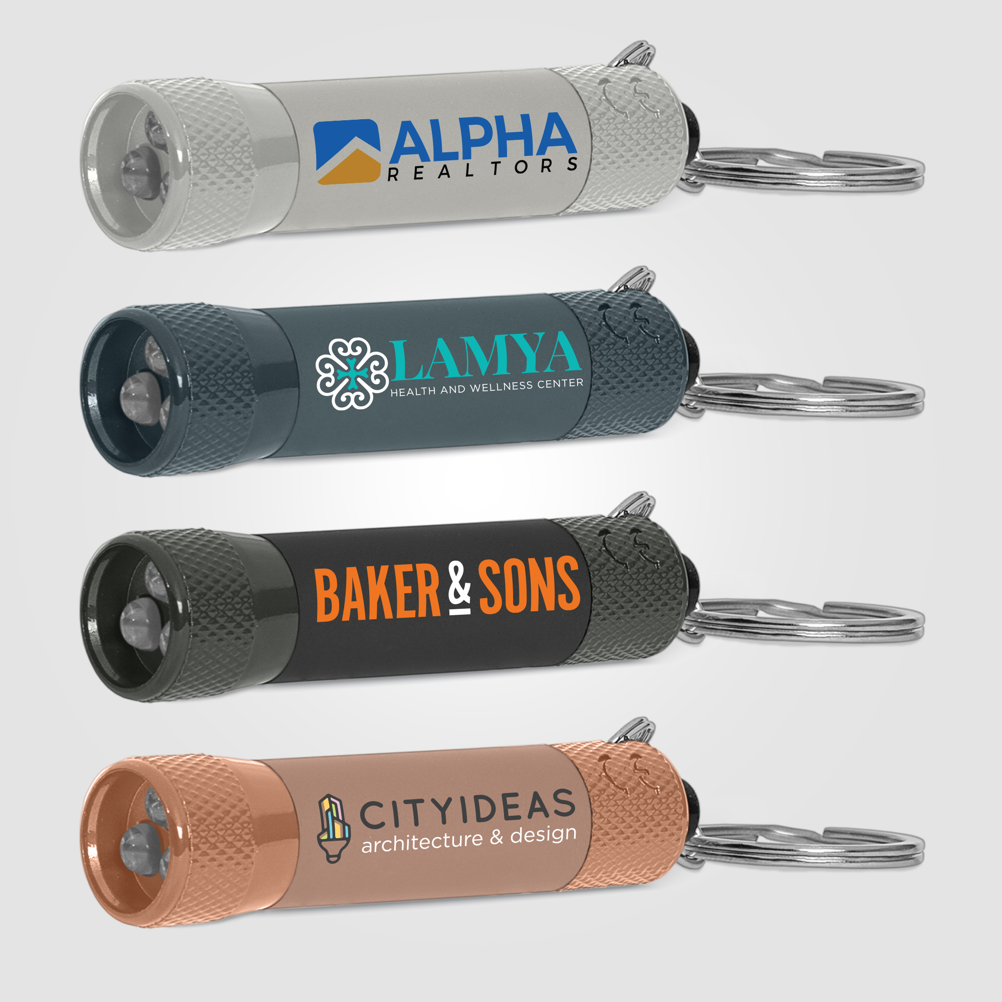 Chroma Softy Monochrome Metallic 3 LED Torch Keychain