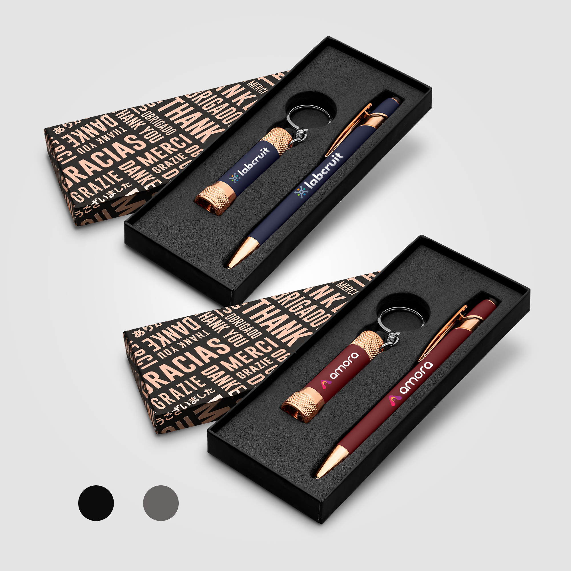 Ellipse & Chroma Softy Rose Gold Classic Thank You Gift Set