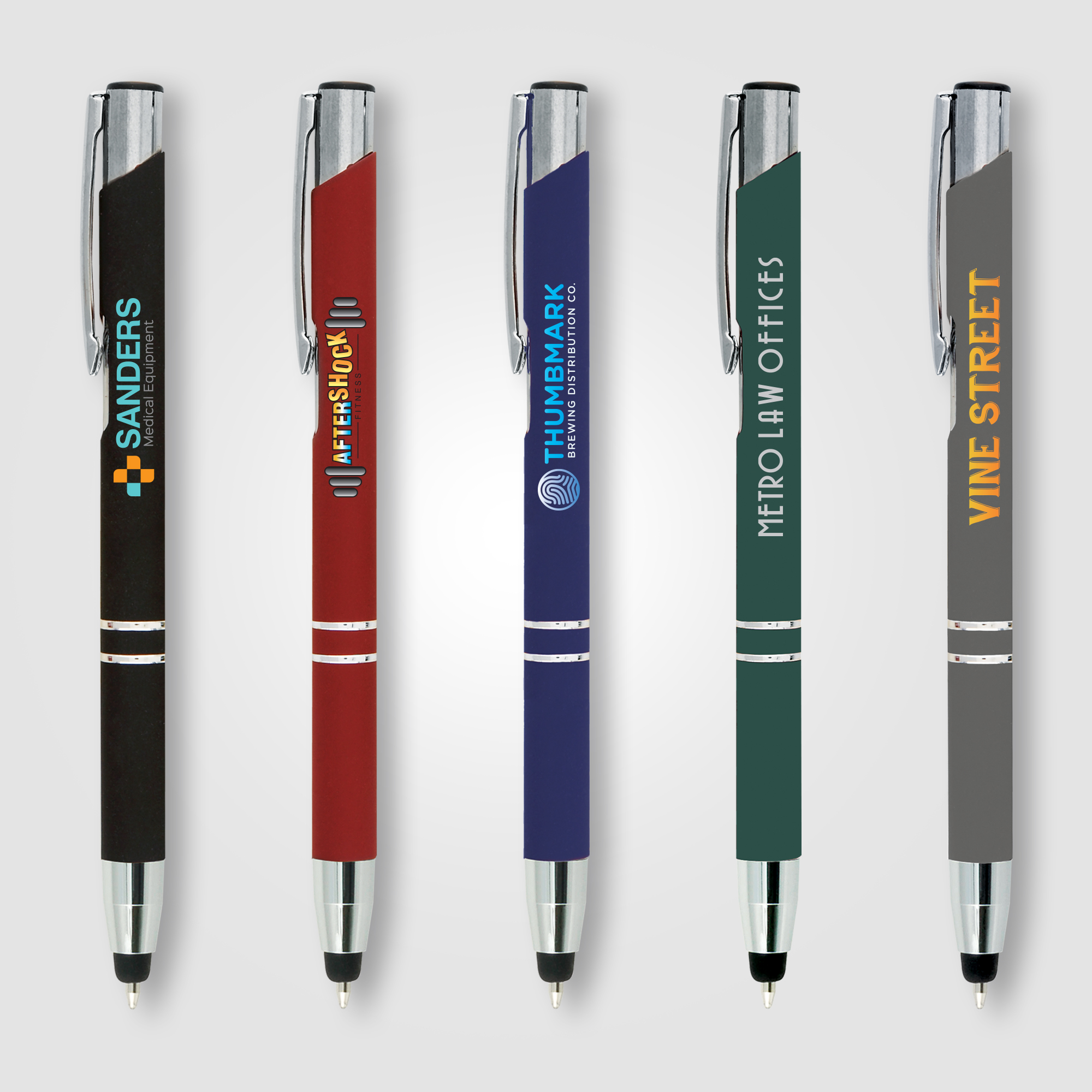 Crosby Metal Pen w/Bottom Stylus