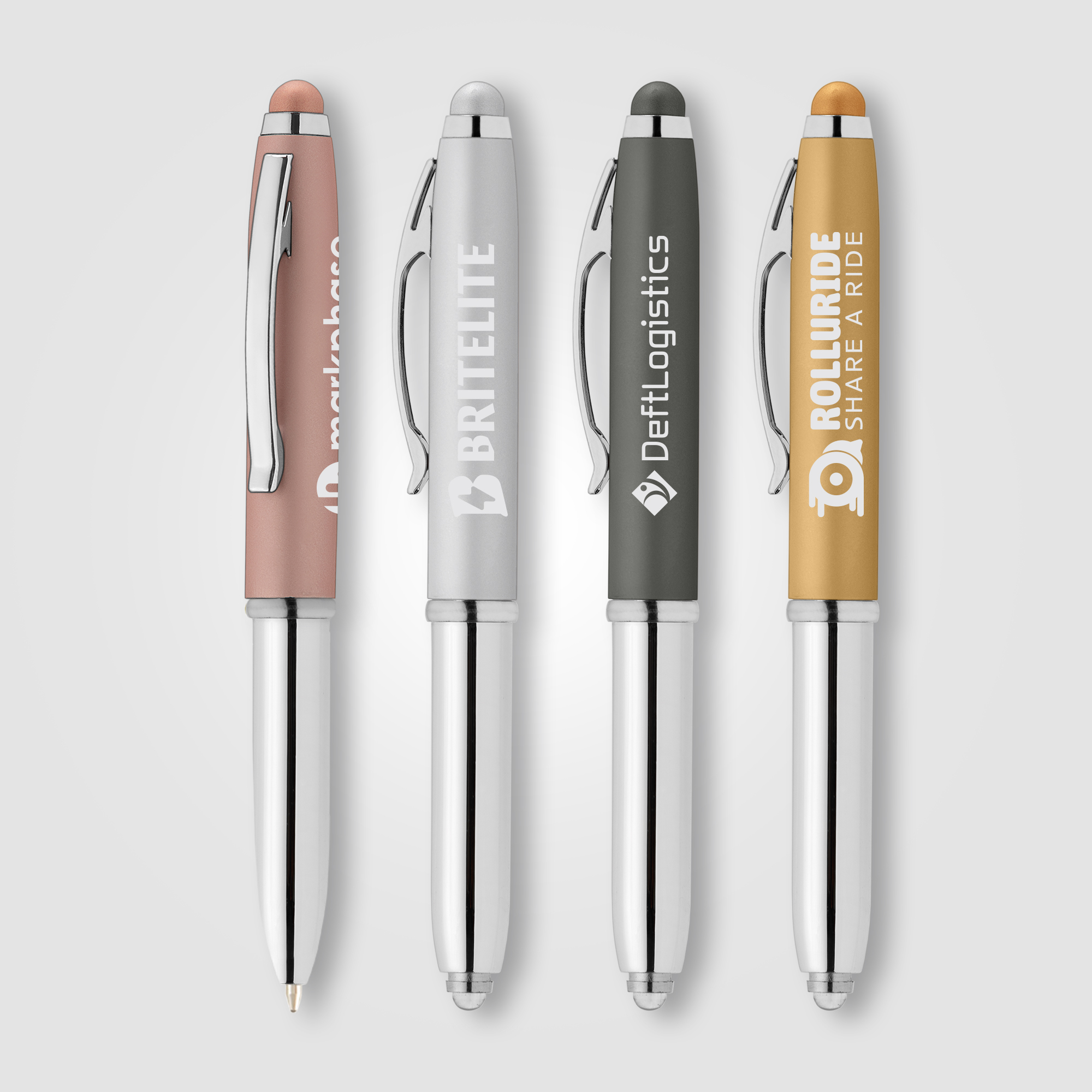 Vivano Softy Metallic Pen w/ LED Light and Stylus 17