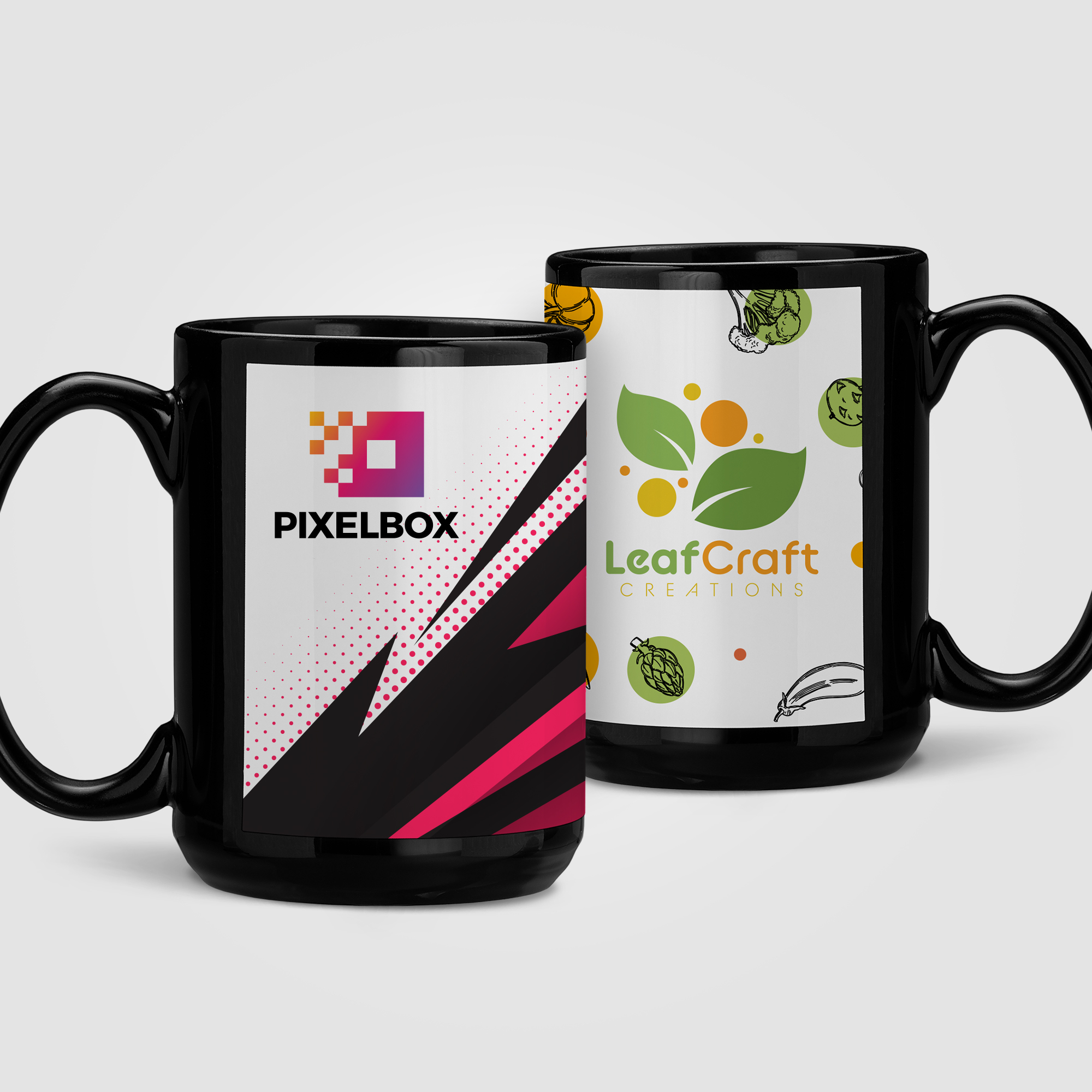 SimpliColor 15 oz. Black Ceramic Mug 1