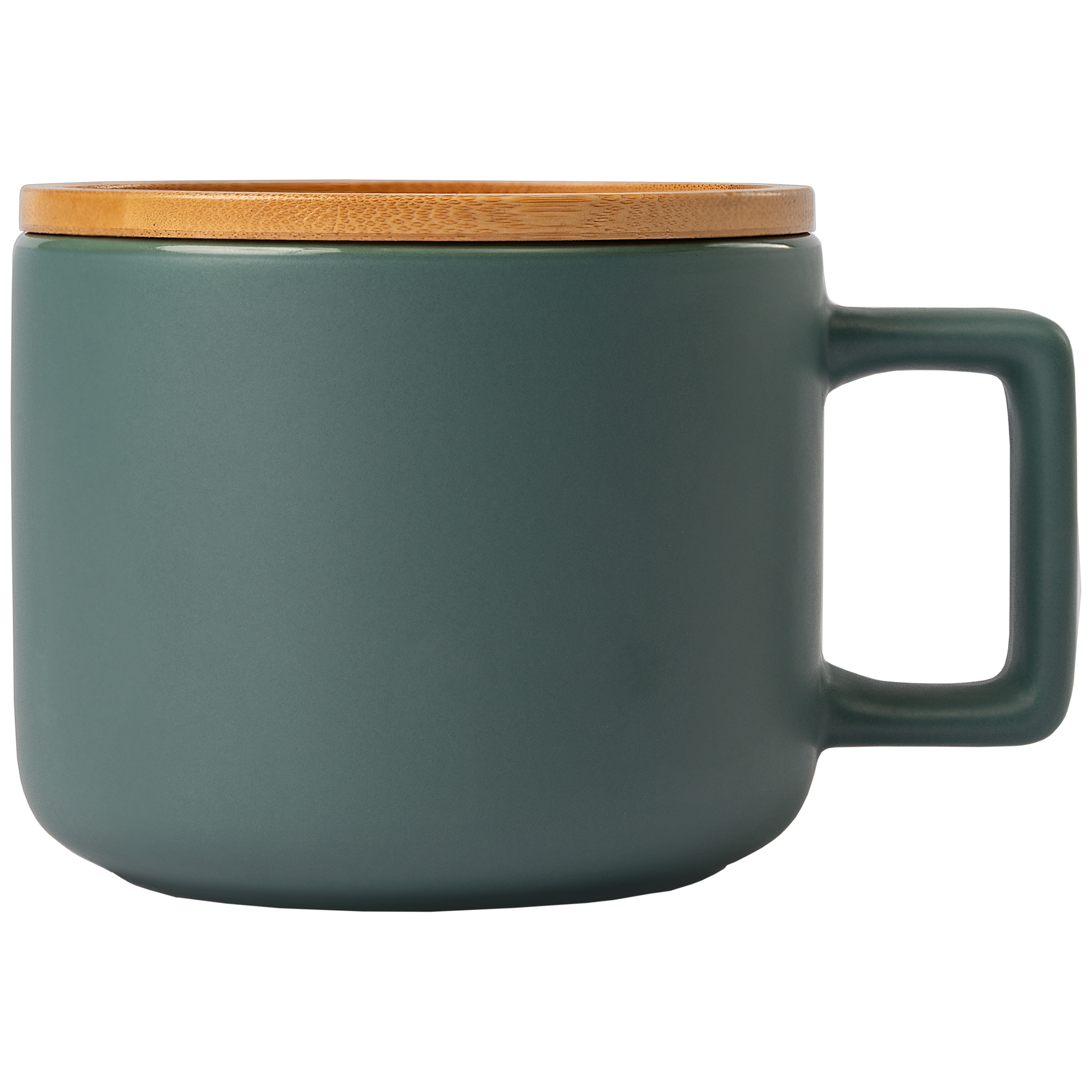 CafÃ© Virtuoso – 355 ml Ceramic Mug with Bamboo Lid